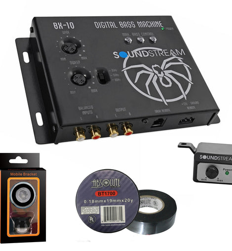 Soundstream BX-10 Digital Bass Reconstruction Processor with Remote+ Free Absolute Electrical Tape+ Phone Holder