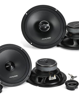 Alpine DM-65-G DM-65C-G 6.5" Component Speaker Set + DM-65-G 6-1/2" 400W  Coaxial Speakers Bundle