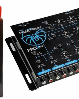 Soundstream PROX4.1 5-Way Electronic Crossover Optimized for Extreme SPL & 8 Gauge Amp Kit