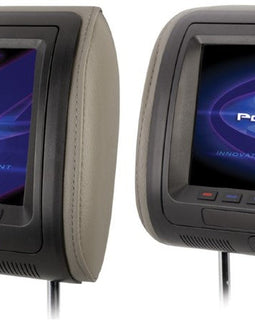 2 Power Acoustik H-71CC Universal Replacement Headrest Monitor w/ 7” LCD