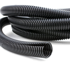 American Terminal 20 Ft. 3/8" Split Wire Loom Conduit Polyethylene Tubing Black Color Sleeve Tube