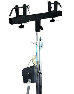 12FT TRUSS LIGHTING CRANK STAND & UNIVERSAL BLACK T ADAPTER DJ PA CLUB