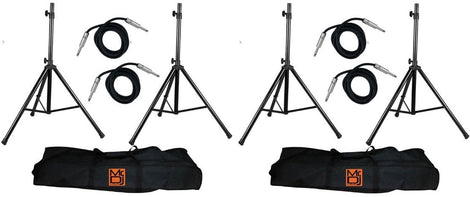 2 MR DJ SS750PKG Speaker Stand with Road Carrying Bag & 2 1/4
