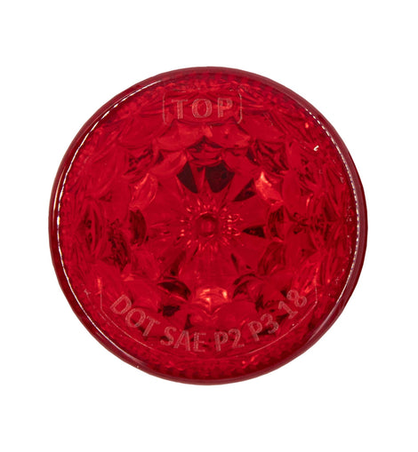 Heise Trailer HE-TR2001 Round Red Marker/Clearance Light - 2 Inch, 6 LED