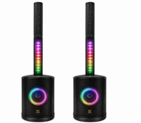 2 Pack MR DJ ELITE All-In-One 8" Portable Bluetooth Line Column Array Speaker