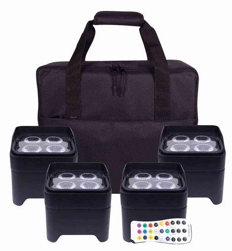 Colorkey CKW-6024 MobilePar Mini Hex 4 Uplight DJ Package w/Case