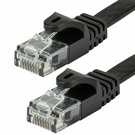 2 Cat6a Ethernet Network Patch Cable RJ45 23AWG 600Mh Solid Copper Wire 3' Black