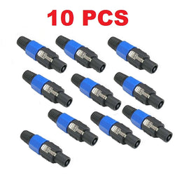 10 Pcs Conductor Speaker Cable Male Connector End for SPEAKON Audio Loudspeaker