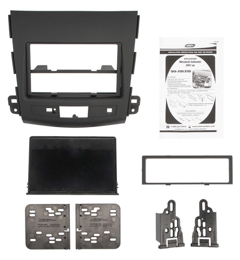 Metra 99-7013TB Single-DIN Car Stereo Dash Kit - Compatible Fits for Mitsubishi Outlander 2007-2013