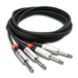Hosa HPP-003X2 Pro Dual Cable 1/4-Inch TS - Same 3 Ft