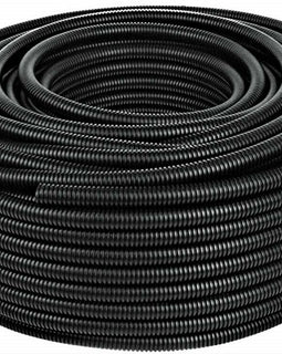 10 Ft. 1/8" Split Wire Loom Conduit Polyethylene Tubing Black Color Sleeve Tube