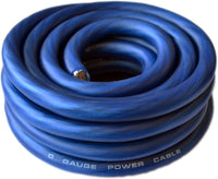 MR DJ DP0G25BL 1/0 Gauge Blue 25' Electrical Power Ground Soft Touch Wire Cable