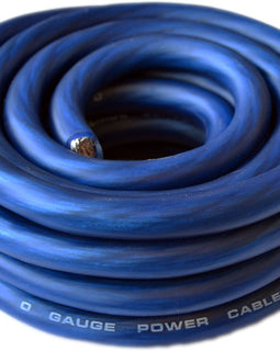 American Terminal 1/0 Gauge Blue 50ft Power/Ground Wire True Spec and Soft Touch Cable