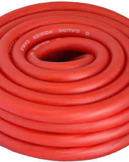 0 Gauge 25' Ft Ground Wire Cable Red Power Car Audio Amp Marin