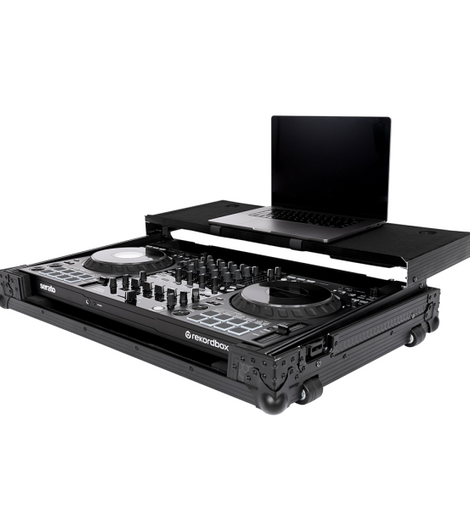 Headliner Pitch Black Flight Case for Pioneer DJ DDJ-FLX10 with Laptop Platform and Wheels