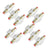 American Terminal 10 Pack AGU Fuse Holder 4 6 8 10 Gauge In Line Glass Fuses AWG Wire Gold