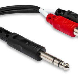 Hosa YPR-102 Stereo Breakout Cable, 1/4 in TRS to Dual RCAF