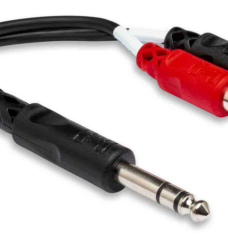 Hosa YPR-102 Stereo Breakout Cable, 1/4 in TRS to Dual RCAF