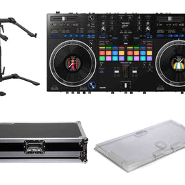 Pioneer DDJ-REV7, 2-Channel DJ Controller Package with Decksaver Cover, Odyssey Flight Case and Headliner Laptop Stand