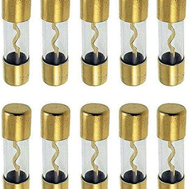 10 MK Audio 100 Amp Inline Glass AGU Fuses Gold Plated Inline Glass