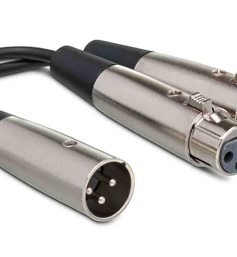 Hosa YXF-101.5, XLR Male to Dual XLR Female Y Cable - 18 Inches