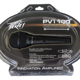 Peavey PV®i 100 Microphone - XLR w/ clam shell Dynamic Cardioid Microphone with XLR Cable