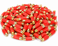 American terminal ATFF-100R-100 Gold Red RCA Female-to-Female Coupler Adapter 100 Pack