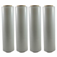 4 Rolls 18" 6000' 3" Core 80 Gauge Industrial Shrink Wrap Plastic Stretch Film