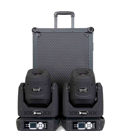 Colorkey CKU-5053, Mover Spot 150 2-Pack Bundle with Trolley - Black