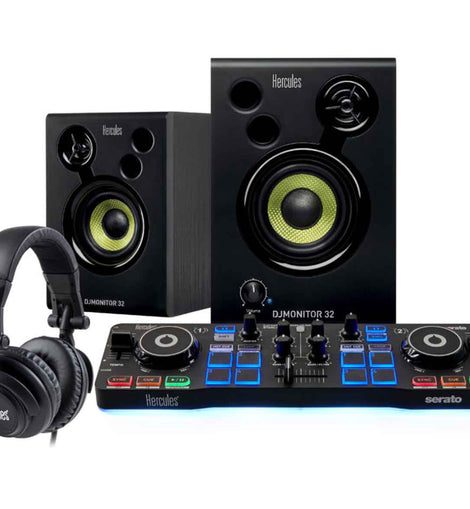 Hercules DJStarter Kit with Controller, Speakers and Headphones