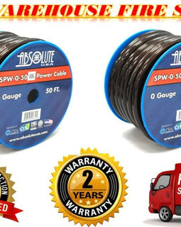 2 1/0 Gauge 50 FT PRO Xtreme Twisted Power / Ground Battery Wire Cables Black