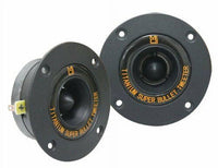 Mr. Dj USA HDT800B Pair 4-Inch Aluminum Bullet Titanium Horn Tweeter Driver (Black)