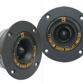 Mr. Dj USA HDT800B Pair 4-Inch Aluminum Bullet Titanium Horn Tweeter Driver (Black)