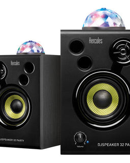 Hercules DJMONITOR-32-PARTY DJSpeaker 32 Party 3" Powered Speakers with Integrated Light Dome (Pair)