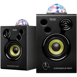 Hercules DJMONITOR-32-PARTY DJSpeaker 32 Party 3" Powered Speakers with Integrated Light Dome (Pair)