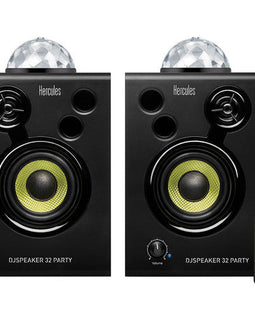 Hercules DJMONITOR-32-PARTY DJSpeaker 32 Party 3" Powered Speakers with Integrated Light Dome (Pair)