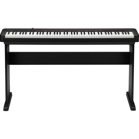 Casio CS-470P Matching Wood Stand with 3 Fixed Pedals for CDP-S Keyboards (Black)