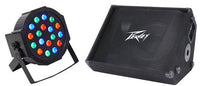 Peavey PV 12M Pro Passive 12" Stage Monitor Speaker + DJ Wash Light
