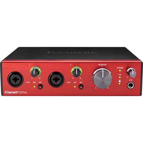 Focusrite CLARETT-PLUS-2PRE Desktop 10x4 USB-C Audio/MIDI Interface