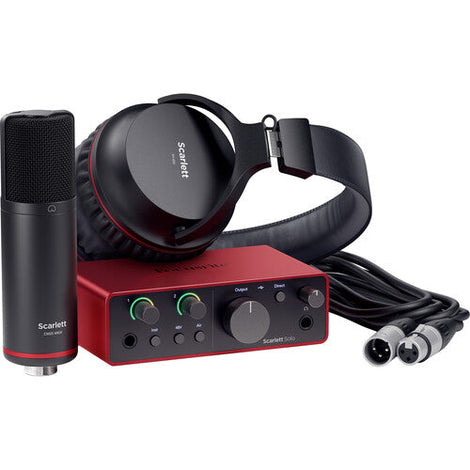 Focusrite SCARLETT-SOLO-STU-4G USB-C Audio Interface Microphone Headphones