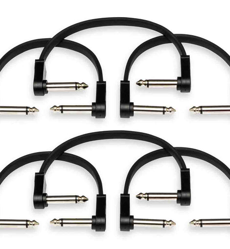 Hosa CFP-606 Flat Guitar Pedalboard Patch Cable - (6 in, 6 Pack)