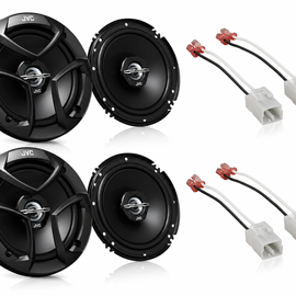 JVC CS-J620 6.5" 300W Front/Rear Speaker + Harness Fit 07-18 Jeep Wrangler