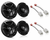 JVC CS-J620 6.5" 300W Front/Rear Speaker + Harness Fit 07-18 Jeep Wrangler