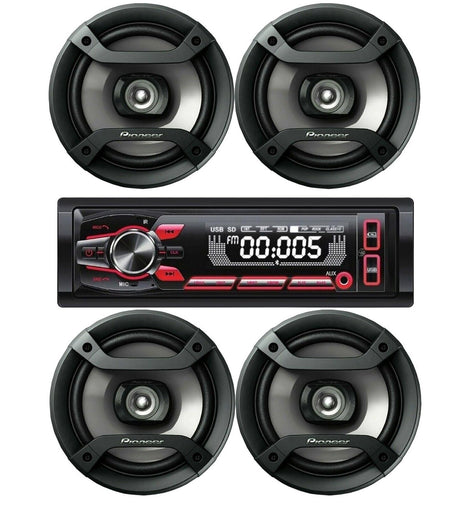 Cerwin Vega CV15BT AM/FM Bluetooth + 2 Pioneer TS-F1634R 6.5