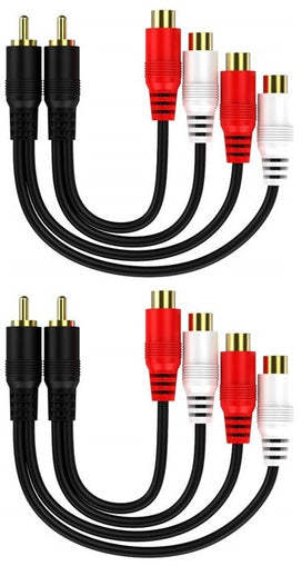 4 Absolute 2F1M RCA Interconnect Cable Wire Marine Car Amplifier Stereo Home Audio