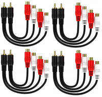 8 Absolute 2F1M RCA Interconnect Cable Wire Marine Car Amplifier Stereo Home Audio