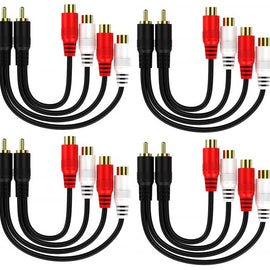 8 Absolute 2F1M RCA Interconnect Cable Wire Marine Car Amplifier Stereo Home Audio