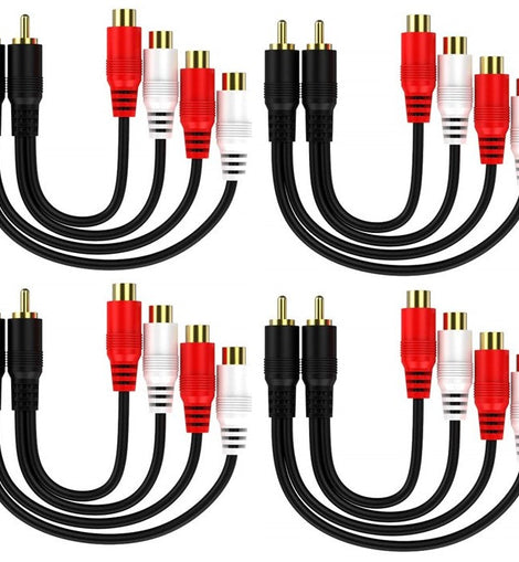 8 Absolute 2F1M RCA Interconnect Cable Wire Marine Car Amplifier Stereo Home Audio