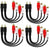 8 Absolute 2F1M RCA Interconnect Cable Wire Marine Car Amplifier Stereo Home Audio