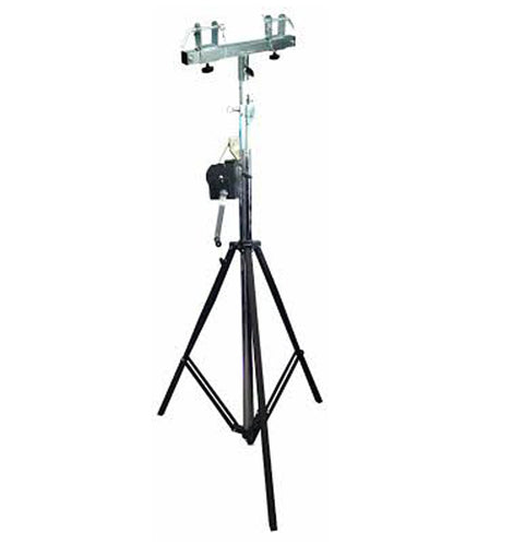 12FT TRUSS LIGHTING CRANK STAND 200 LBs & UNIVERSAL T ADAPTER DJ PA CLUB
